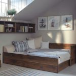 رفوف فوق السرير