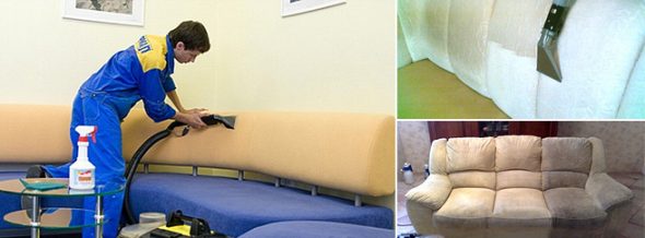 تنظيف الأثاث المنجد في الصورة المنزل