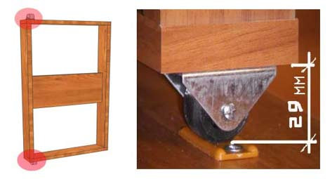 عجلات مستقيمة لطاولة الكتاب