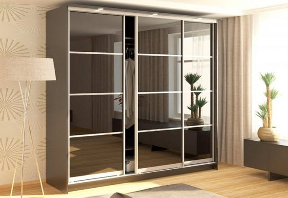 مستقيم خزانة مرآة البرونزية