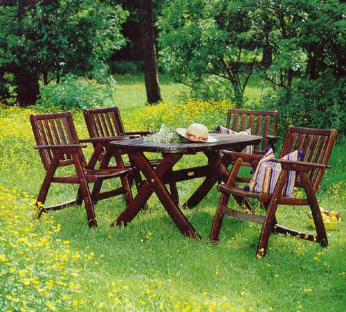 حديقة الأثاث صورة جميلة من الخشب