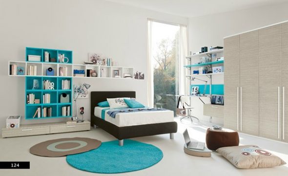 لون الفيروز في داخل الحضانة