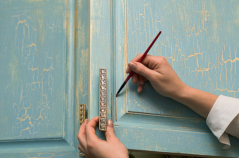 craquelure مع طلاء الذهب