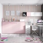 غرفة الأطفال لفتاة مع سرير قابلة للطي