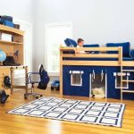 العلية سرير الطفل مع منطقة لعب البيت