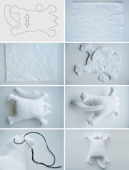 وسادة الطفل على شكل قطة