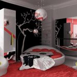 غرفة تصميم مع ملاحظات يابانية