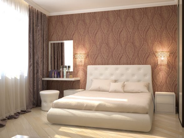 سرير مزدوج مع اللوح الأمامي لينة