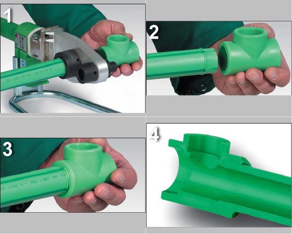 مراحل لحام الأنابيب المصنوعة من مادة البولي بروبيلين