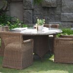 الصورة مع خيارات لأثاث الحدائق مصنوعة من الروطان الاصطناعي