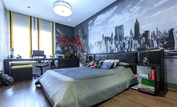 غرفة لصبي بالغ مدينة