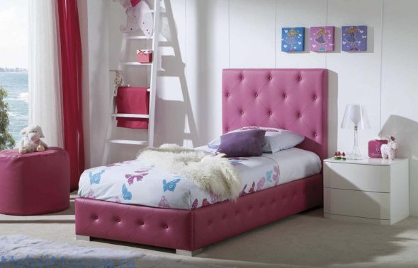 سرير فردي 90х200 (جلد بيئي)