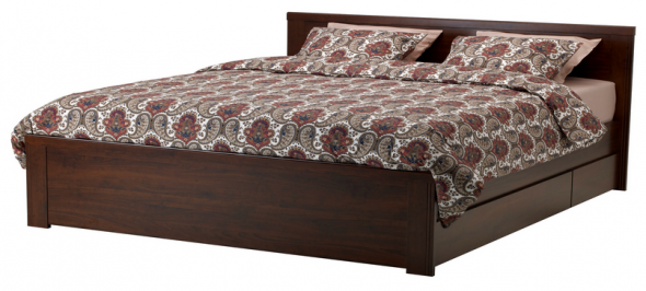 سرير مع أدراج