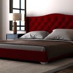 السرير الرجعية مع اللوح الأمامي المخملية الناعمة