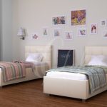 أسرة أطفال مع اللوح الأمامي لينة