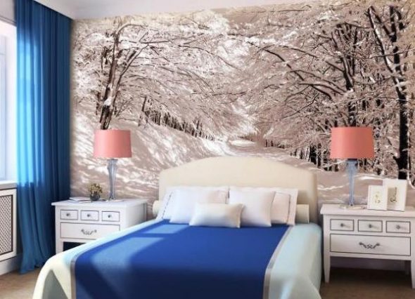 غرفة نوم صغيرة الشتاء النوم