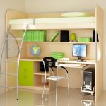 الأثاث في غرفة الصبي المدرسة