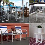 أثاث مصنوع من الأنابيب البلاستيكية