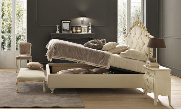 سرير غير عادي في نمط خمر