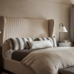 حل غير عادي لسرير مع اللوح الأمامي لينة