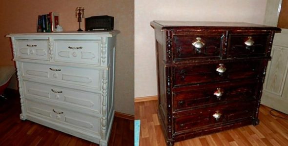 قم بتحديث خزانة الأدراج القديمة بيديك