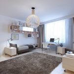 تصميم غرفة نوم في سن المراهقة على الطراز الحديث.