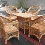 الخوص الأثاث المصنوعة من الروطان الاصطناعي الصورة