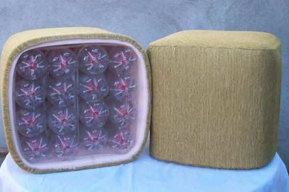 Pouf tự làm từ chai