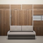 مجموعة أنيقة مع أثاث مدمج لغرفة المعيشة