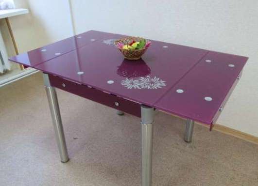 طاولات المطبخ الزجاجية القابلة للطي