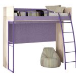 سرير أنيق مع شكل غير عادي