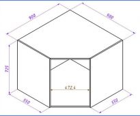خزانة الزاوية إلى المطبخ