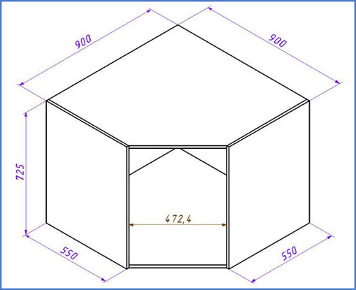 خزانة الزاوية إلى المطبخ