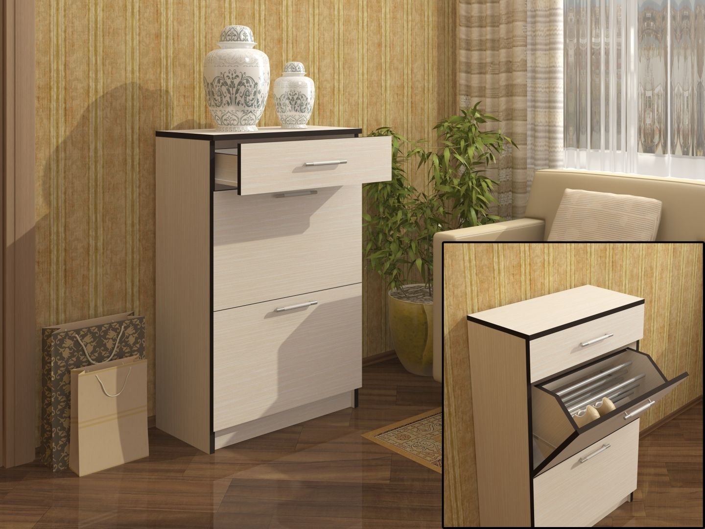 صندوق الأحذية في القاعة