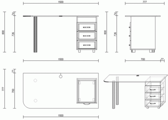 رسم مانيكير الجدول