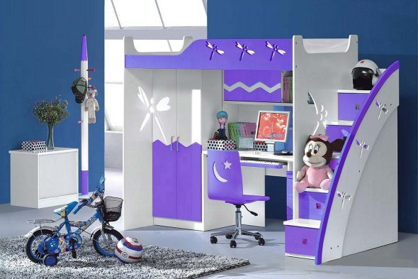 أثاث غرفة نوم الأطفال من MDF