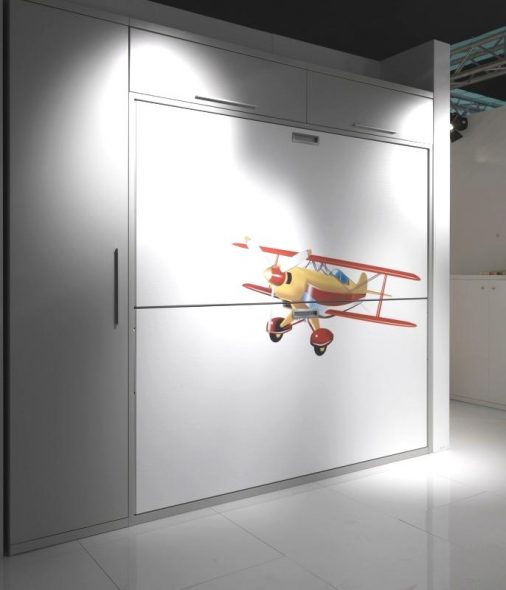 سرير بطابقين للأطفال مع نمط