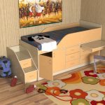 سرير علوي وظيفي للأطفال من 3 سنوات