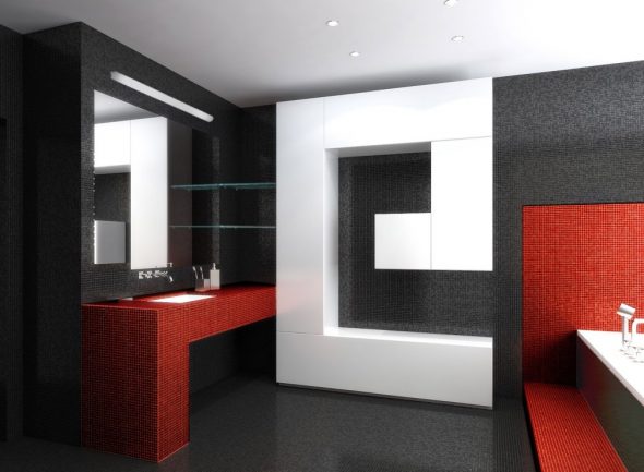 الحمام التكنولوجيا الفائقة الداخلية