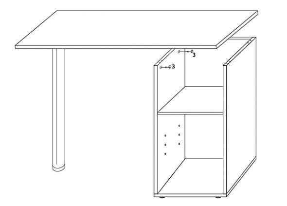 اربط الطاولة إلى الخزانة