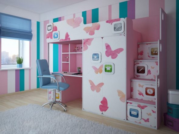 العلية السرير للفتاة