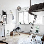 سرير علوي لتوفير مساحة