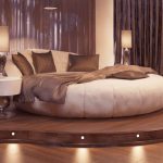 سرير أريكة جولة على المنصة