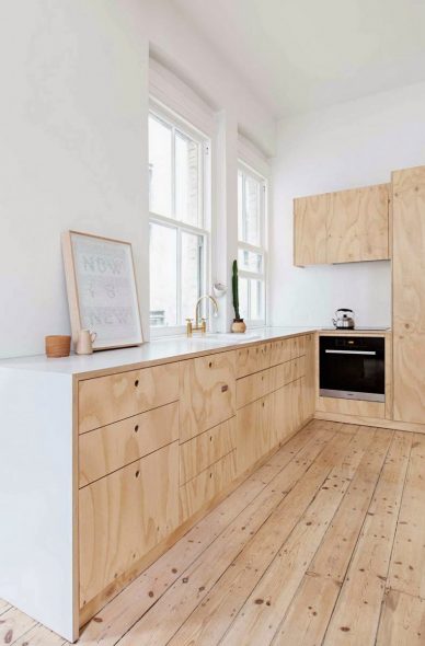 مجموعة المطبخ من الخشب الرقائقي بهم