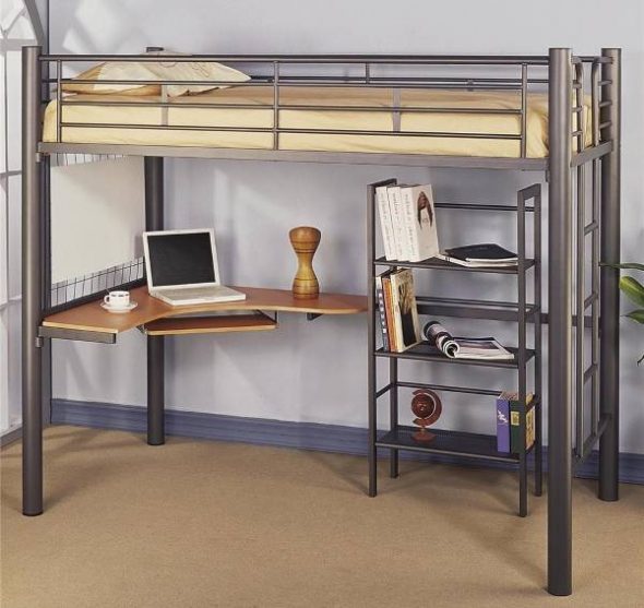 سرير علوي معدني للشباب