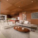 لون البندق ، باعتباره الرئيسي عند تزيين غرفة المعيشة