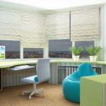 الجدول عتبة النافذة في الغرفة