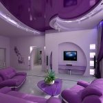 غرفة معيشة أنيقة بأسلوب معاصر.