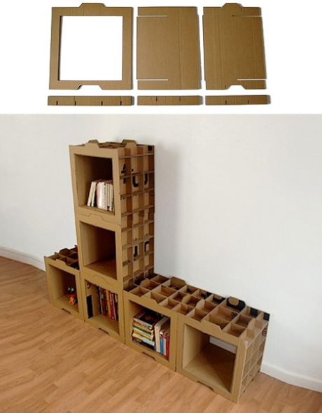 رف من الورق المقوى