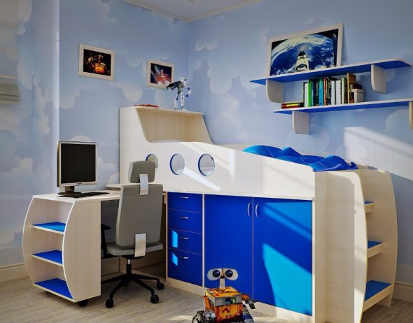 غرفة نوم أنيقة لصبي